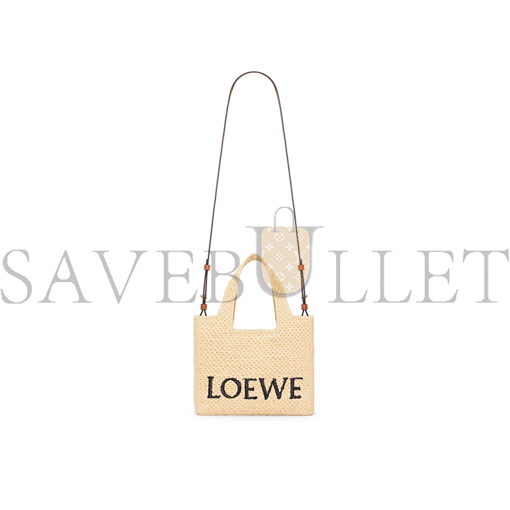 l*ew* small font tote in raffia a685b59x03 (24*19.5*11cm)
